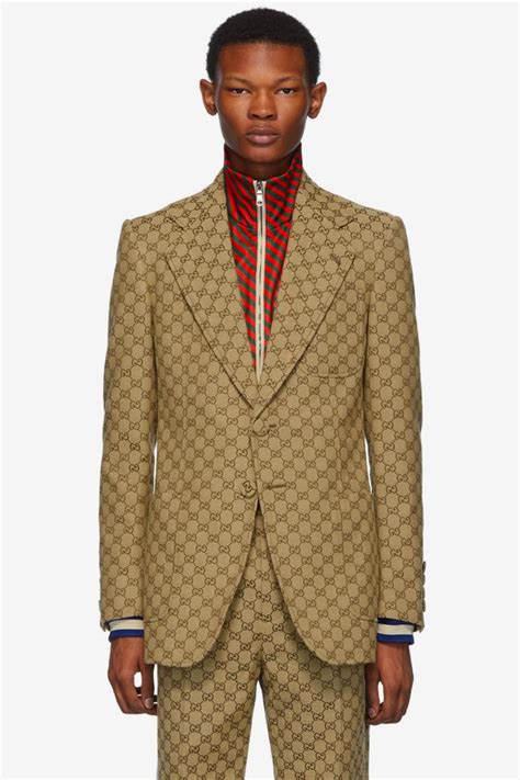 gucci men suits beige|gucci men's evening suits.